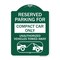 Signmission Reserved Parking for Compact Car Unauthorized Vehicles Towed Away Alum, 18" x 24", GW-1824-23122 A-DES-GW-1824-23122 - alternate 1